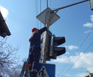 Миття і протирання оптичних пристроїв світлофорів та фарбування світлофорних стійок.