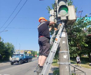 Проведено заміну несправного пристрою звукового супроводу та пішохідного світлофора на вул. Петлюри